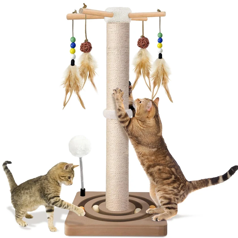 PAROTO Arbre Grattoir pour Chat en Sisal – 25 po, 2 Montages, Centre d'Activité