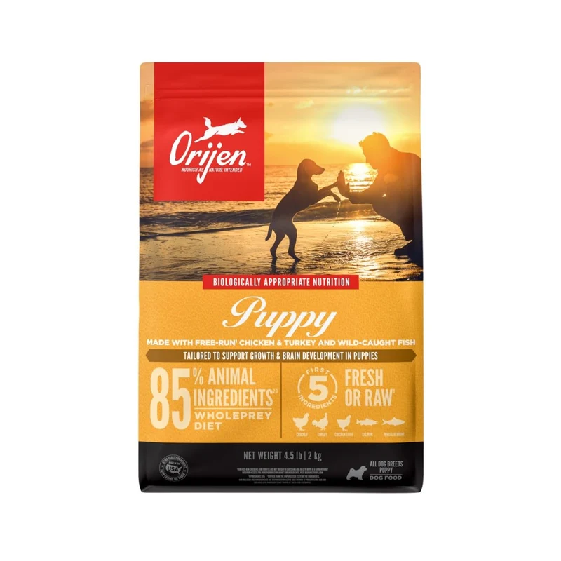 ORIJEN Puppy – Croquettes Sans Céréales à Haute Protéine pour Chiots, Sac 4,5 lb
