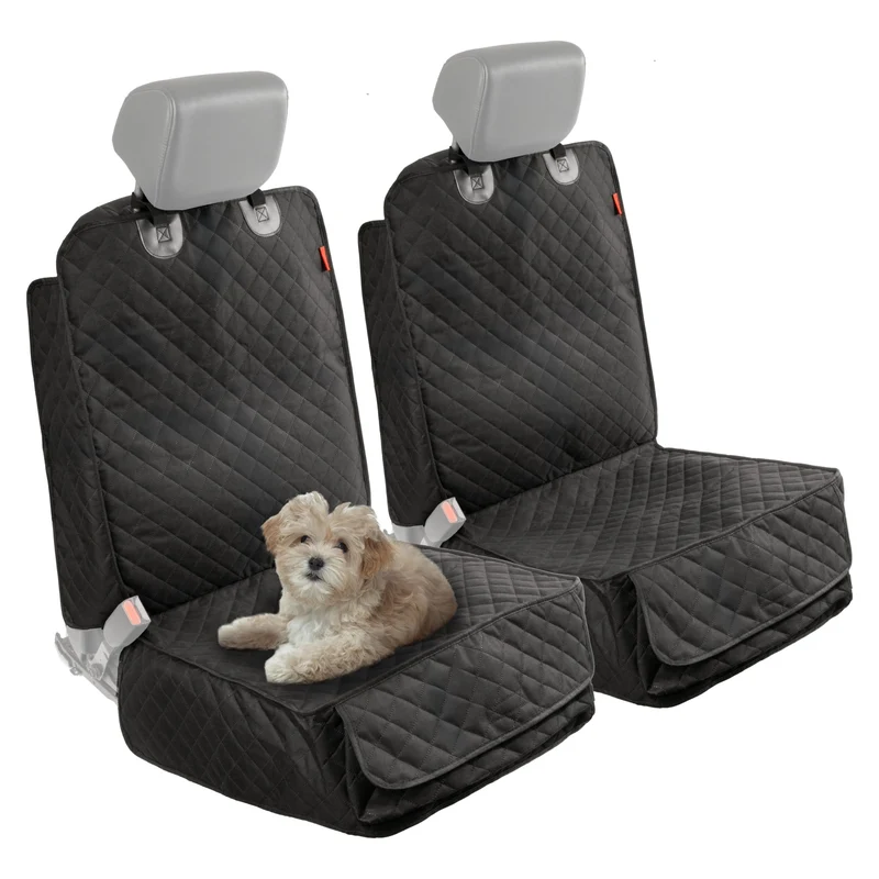 Lusso Gear Housse de siège pour chien – Lot de 2, Étanche et Antidérapante pour Sièges Avant et Passagers