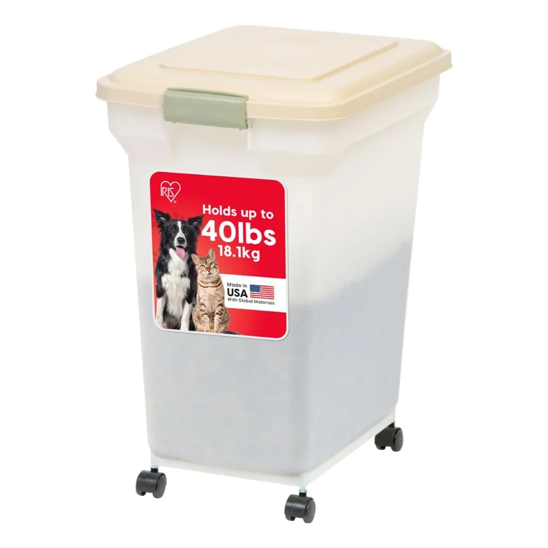 IRIS USA Conteneur alimentaire hermétique WeatherPro – 55 quarts jusqu’à 40 lb, roues amovibles