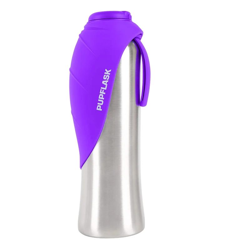 PupFlask Grande Bouteille d’Eau pour Chien par Tuff Pupper | 1180 ml, Inox, Hydratation Nomade