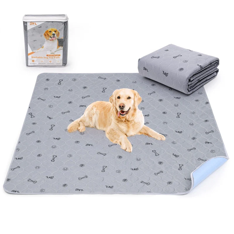 PICK FOR LIFE – Tapis lavable pour chien 65x48 cm, absorption rapide, réutilisable, antidérapant, imprimé os