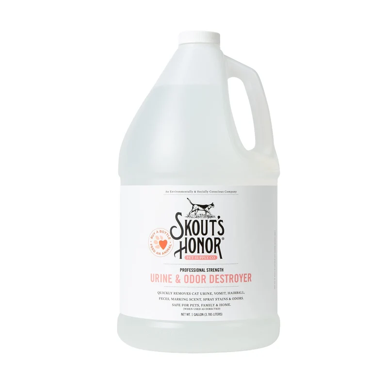 Skout's Honor – Détriteur d’urine et d’odeurs pour chat – Puissance professionnelle, à base de plantes, Sans cruauté, 128 oz