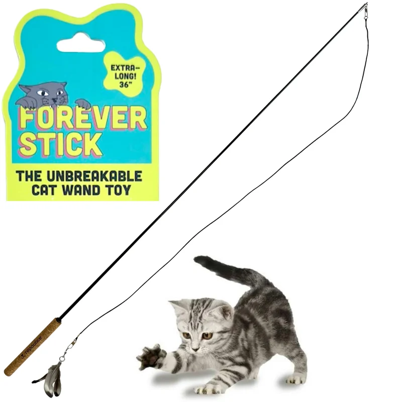 Forever Stick – Bâton de jeu pour chats incassable et durable (36 pouces) | Repounce