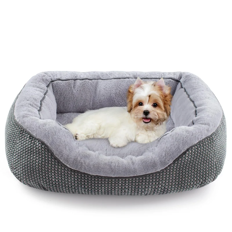 INVENHO Petit Lit pour Chien – Confort Orthopédique Doux et Lavable (20 x 19 x 6 po)