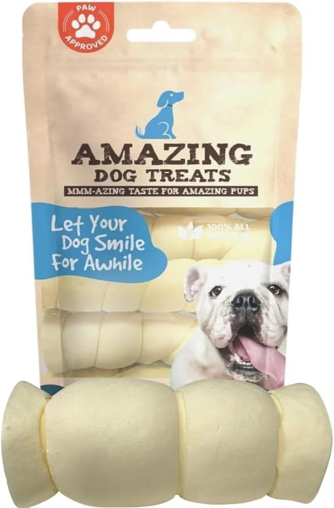 Amazing Dog Treats - Rouleaux de joue de boeuf épais (5-6 po) – Alternative sans cuir traité pour chiens puissants