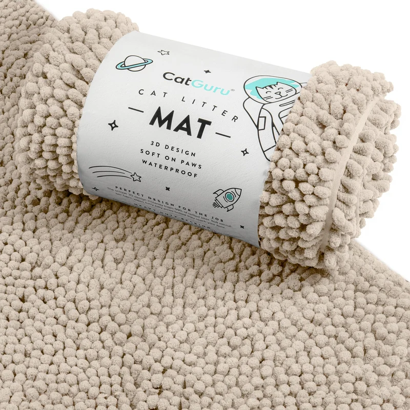 CatGuru Tapis de Litière pour Chat – XL à XXL, Ultra Absorbant et Imperméable, Anti-Derapant, Lavable en Machine