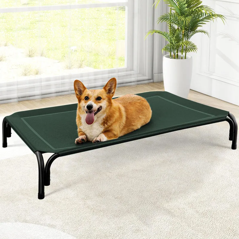Czpalo – Lit pour chien surélevé, couchage extérieur pour chien moyen, hamac ventilé avec maille lavable et pieds anti-dérapants