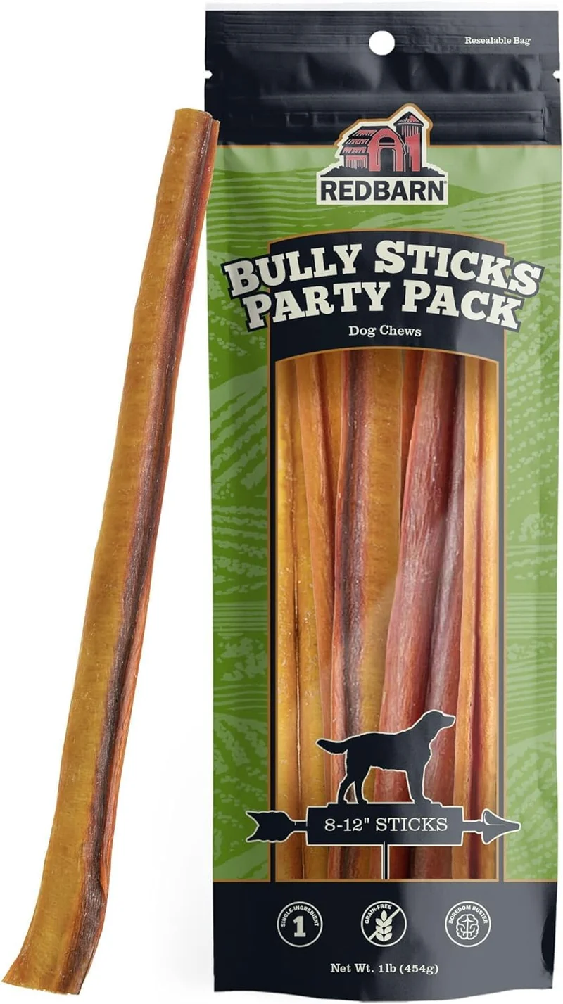 Redbarn Pet Products – Bâtonnets de boeuf 8-12 pouces pour chiens moyens et grands – 100% boeuf, sans cuir, 1 livre