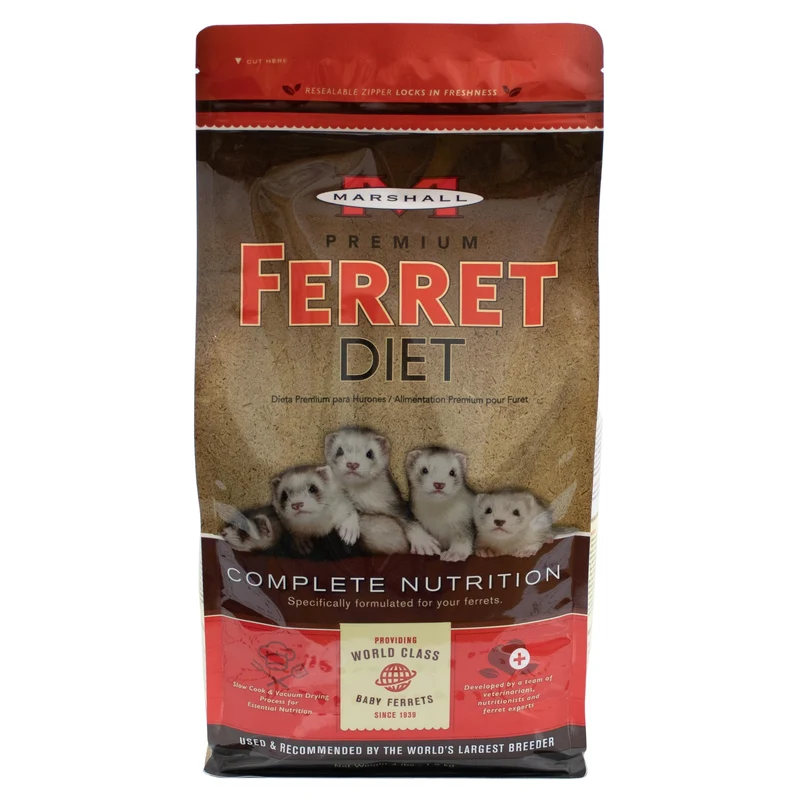 Marshall Premium Ferret Diet – Croquettes pour furets, sac de 4 livres | Marshall Pet Products