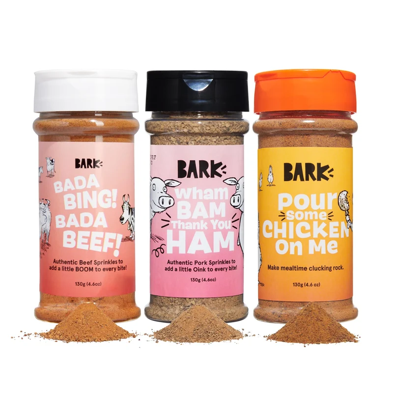 Barkbox Topper Viandes & Romarin – Mélange Repas Haute Protéine pour Chiens (Pack de 3)