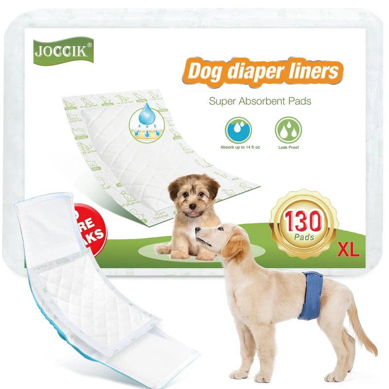 JOCCIK: Coussinets pour couches chien XL – 100 pièces ultra absorbants