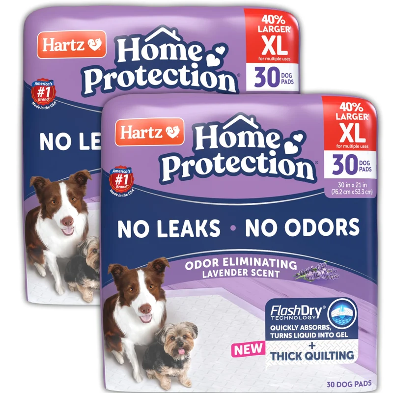 Hartz Home Protection Tapis Chien Absorbants Lavande Sans Fuite XL — 60 Pièces