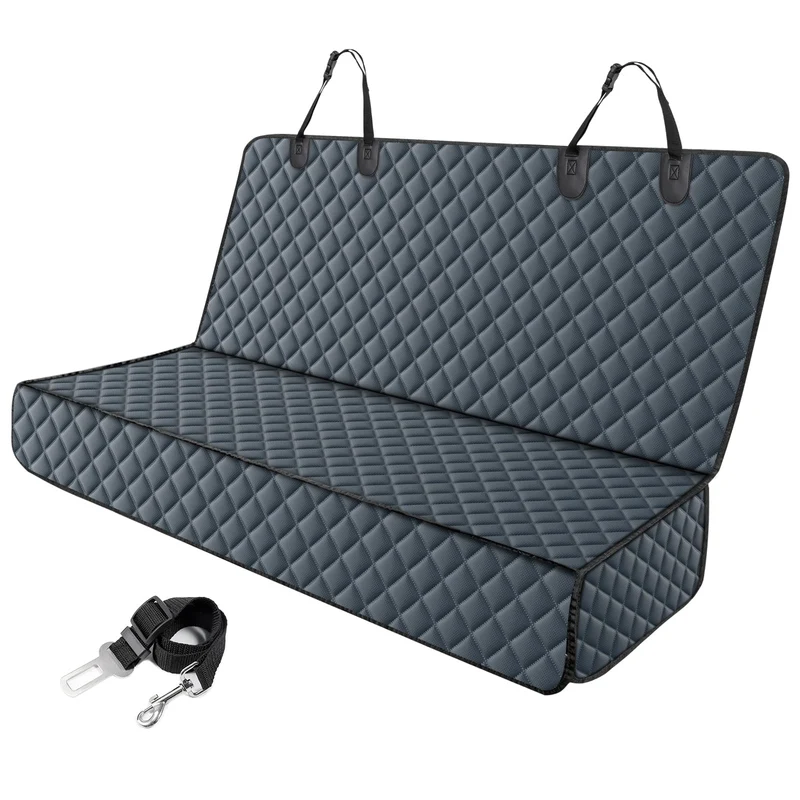 MixJOY Couvre-Siège Arrière pour Chien — Étanche, 4-en-1, Anti-Dérapant, Gris