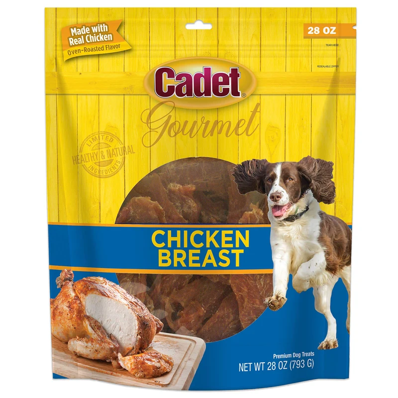 Cadet Gourmet Friandises Poitrine de Poulet pour Chiens – Saines et Naturelles (28 onces)