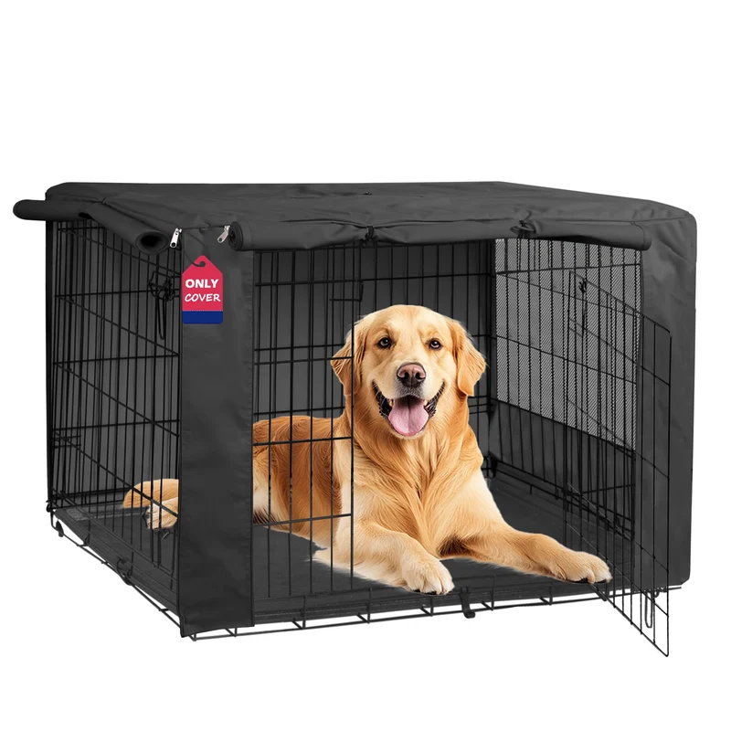 HiCaptain Housse de cage chien 48 pouces – couverture robuste, respirante, étanche et UV résistante