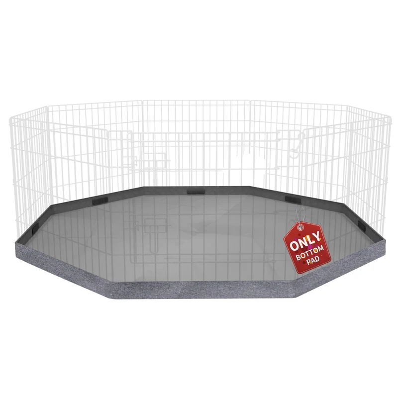 PETIME Tapis de fond pour parc chien – 24 pouces, 8 panneaux, imperméable, installation facile