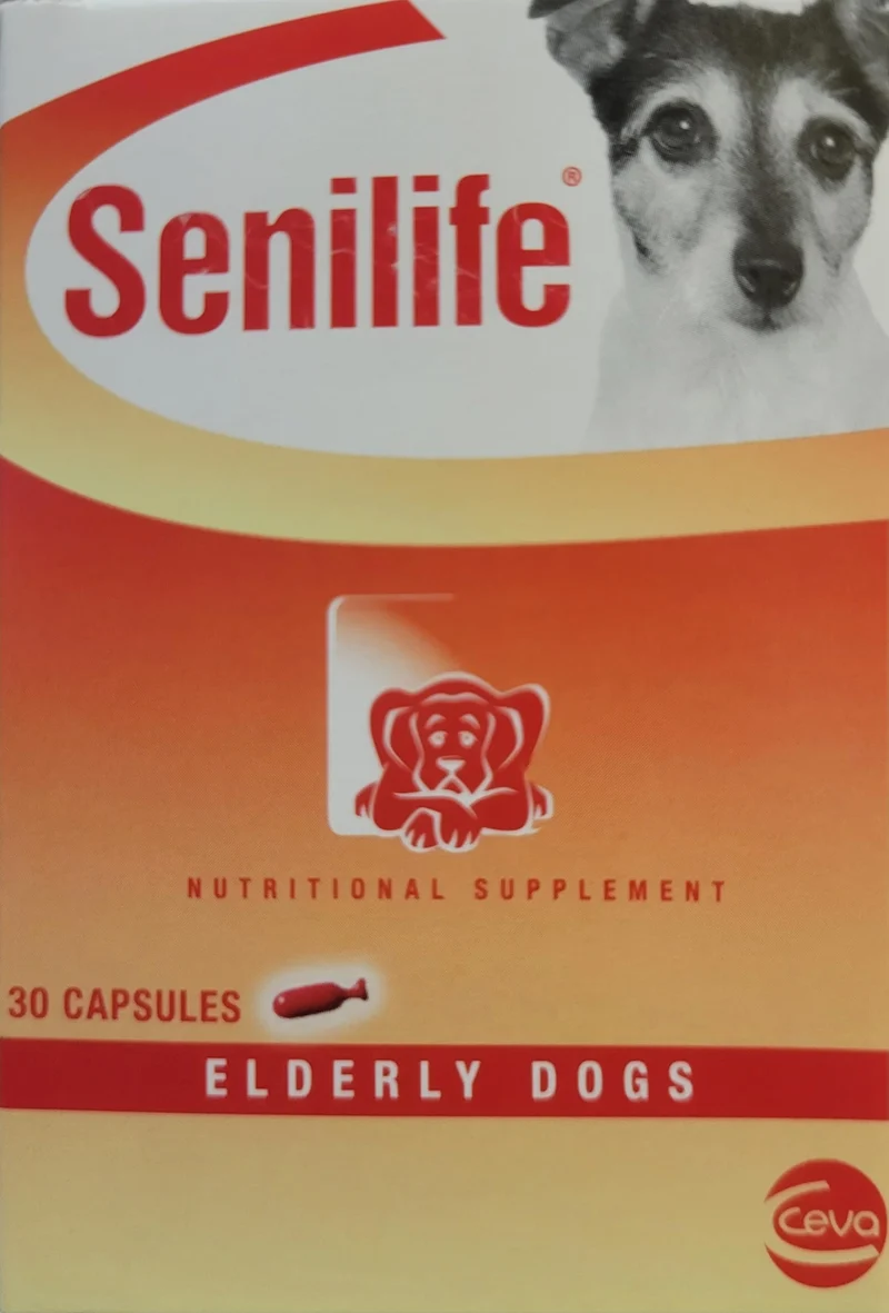 Ceva Senilife – Complément nutritionnel pour chiens âgés, 30 gélules par boîte