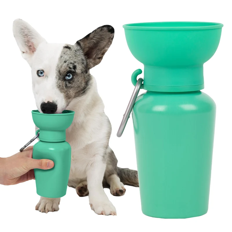 Springer Flip — Gourde portable pour chien avec bol en silicone pliable (20 oz) – Hydratation nomade pour camping