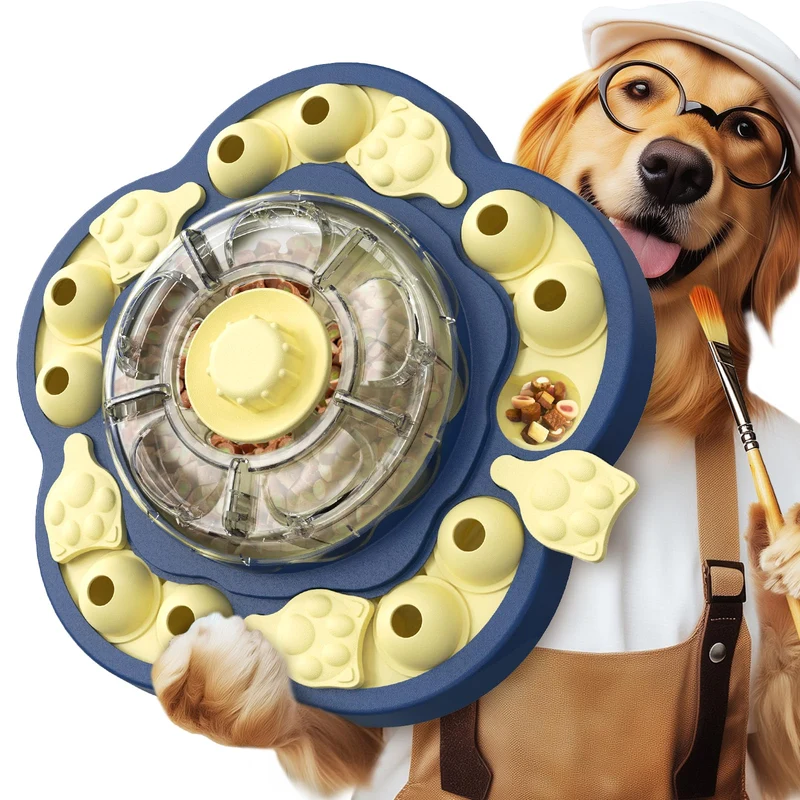 KADTC Puzzle Chien à 3 Niveaux – Distributeur Rotatif de Friandises