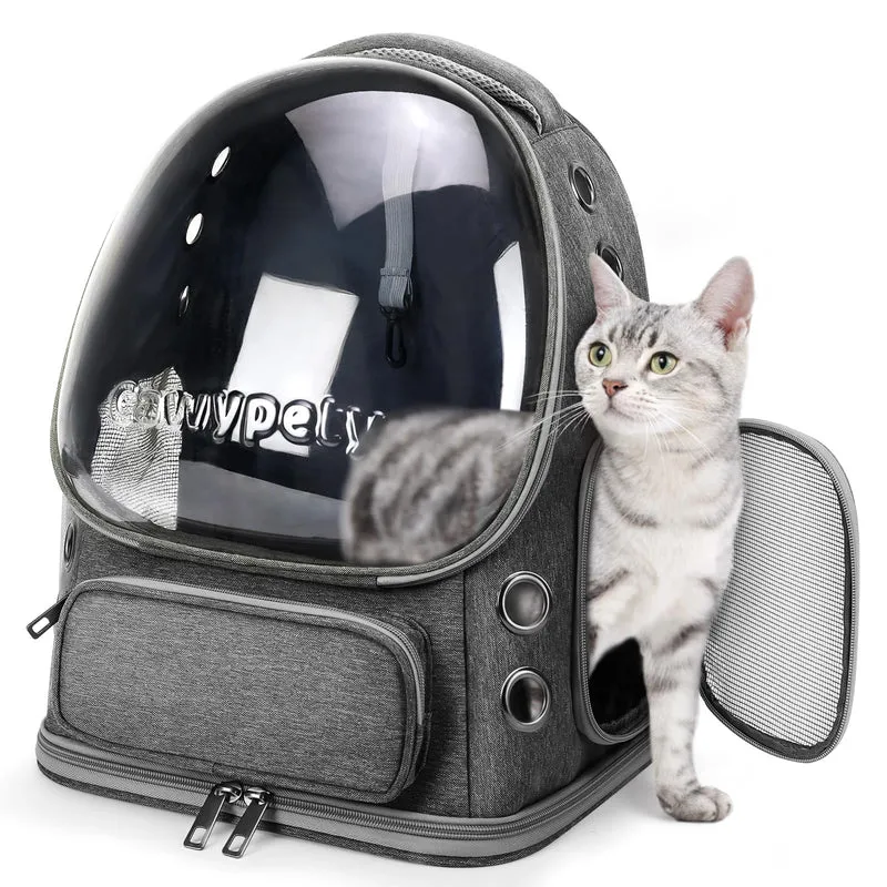 Cawypety Sac à Dos Chat Transparent – Bulle Aérée et Pliable
