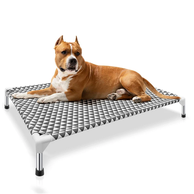 Kuntrust – Lit Chien Surélevé Extérieur Grand Modèle en Coton – 100 lb