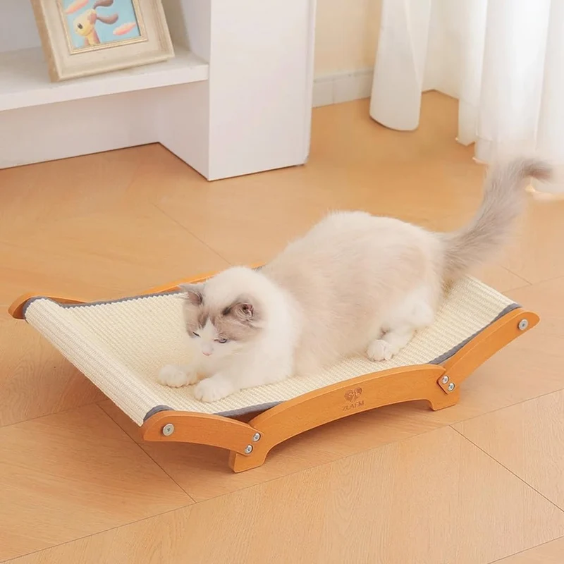 ZLAFM Grattoir Sisal Extra-Taille – Grand Lit-Hamac XXL pour Chats Intérieurs