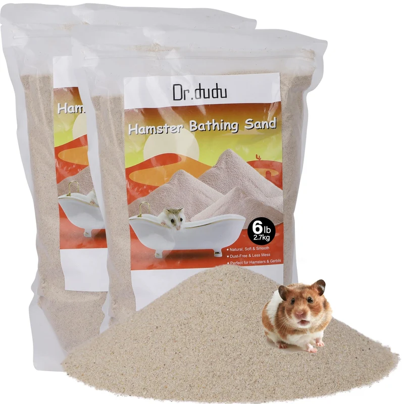 DR.DUDU Sable de bain pour hamster – Désert sans poussière, 12-lb (Beige)