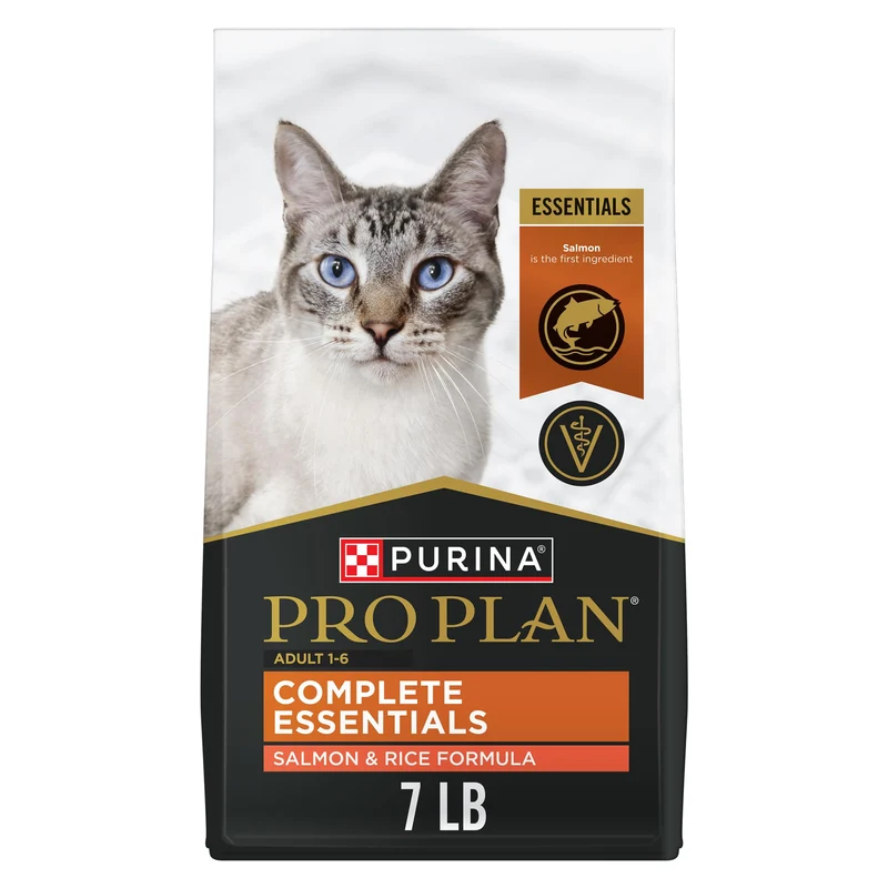 Purina Pro Plan – Nourriture sèche haute protéine pour chats avec probiotiques (saumon et riz) – sac 3,2 kg
