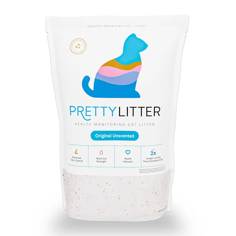 PrettyLitter Health Monitoring Litière pour Chat – Sans Parfum, Non Agglomérante, Contrôle des Odeurs – 6 lb