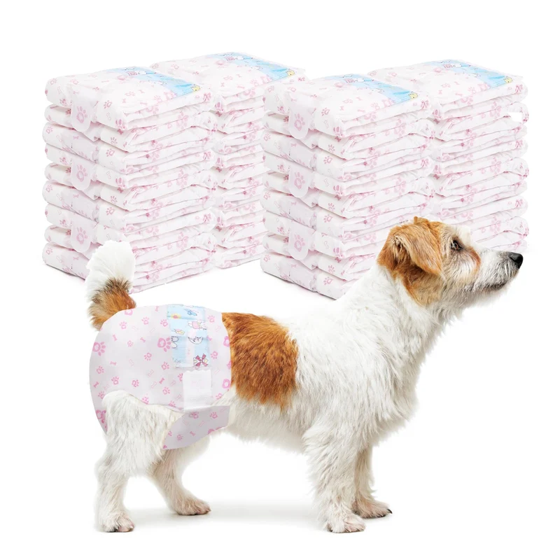 Funliying Couches Jetables pour Chien Femelle – 90 Unités, Taille Moyenne 11-18 Pouces