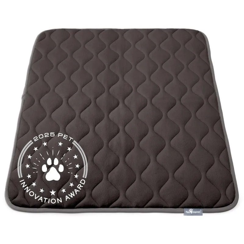Tapis de caisse lavables Paw Inspired – 41 x 28 pouces, fond étanche et antidérapant (gris)