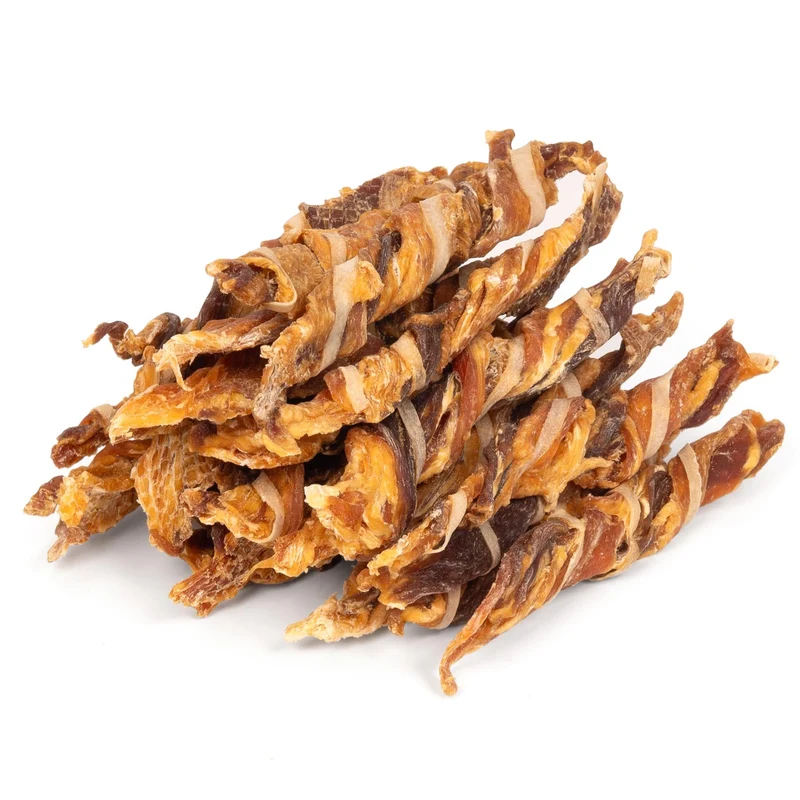 MON2SUN Friandises pour chien – Bâtonnets triple saveur (poulet, canard et cabillaud), 25 pièces, 17,64 oz, pour petits chiens