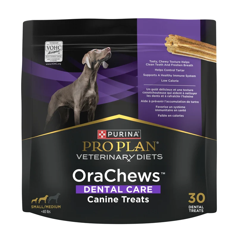 OraChews Pro Plan Veterinary Diets – Friandises dentaires pour chiens petits et moyens, 30 pièces