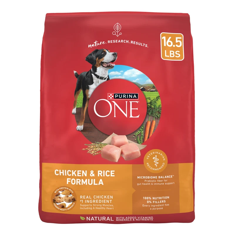 Purina ONE Pur Poulet et Riz – Formule Sec Chien, Sac 7,5 kg