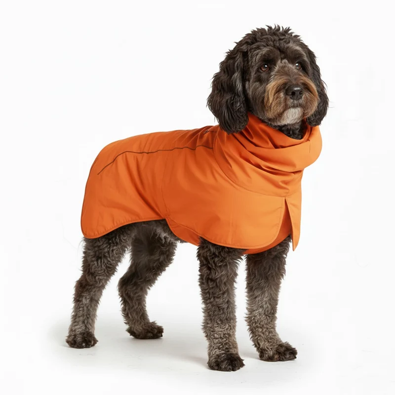 Spark Paws Manteau de Pluie pour Chien – Imperméable, Coupe-vent, 2XL Orange