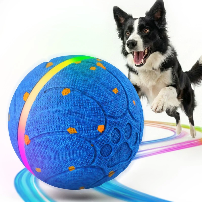 Diman – Balles interactives pour chien de 3,5 pouces, balle automatique lumineuse à 3 modes
