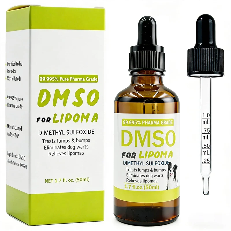 Jdicklary DMSO Topique 99,995% pour Chiens — Lipomes et Inflammation, Bouteille Verre 1,7 oz