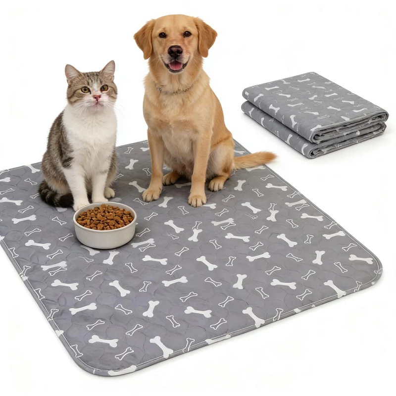 Tapis pour chiots avec phéromones – Réutilisable, anti-fuite et base anti-dérapante (27,6 × 31,5 po)