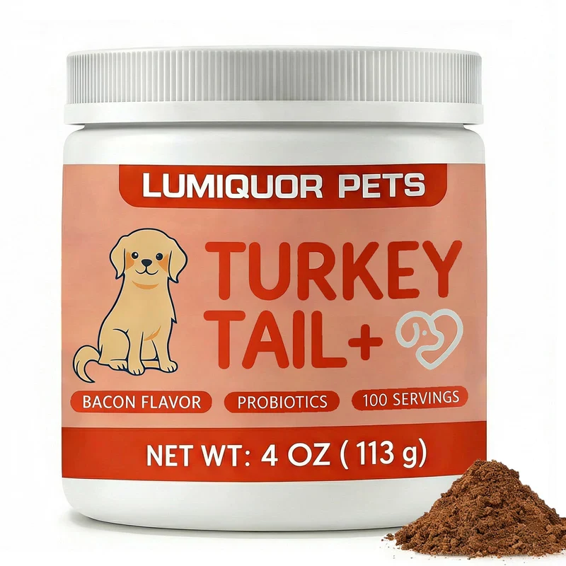 Lumiquor Poudre de Queue-de-Dinde pour Chiens — Soutien Immunitaire et Digestif pour Chiens Âgés | TQIUH