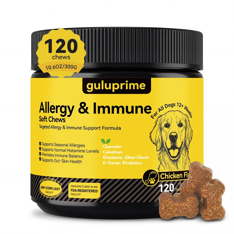 Guluprime – Friandises anti-allergie pour chien | Soutien immunitaire et peau saine
