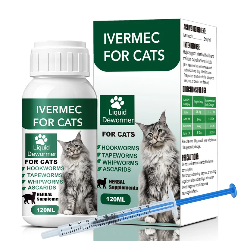 Unikuche Lvermect – Vermifuge liquide pour chiens et chats | Nettoyage digestif et soutien intestinal