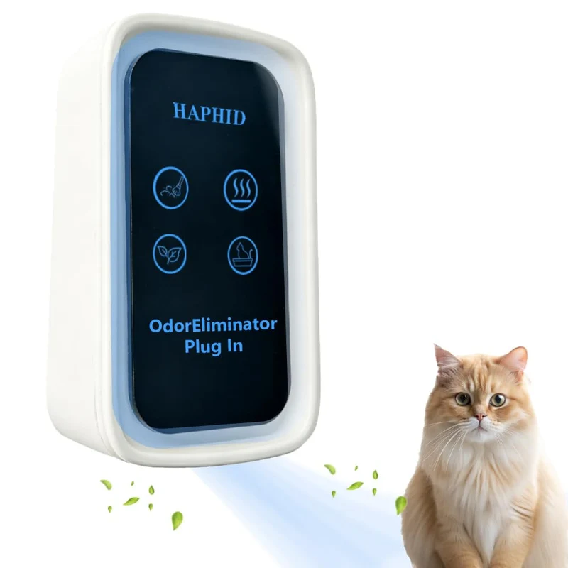 HAPHID Désodorisant Litière Chat – Purificateur d’Air par Ions Négatifs, Élimination d’Odeurs jusqu’à 99%