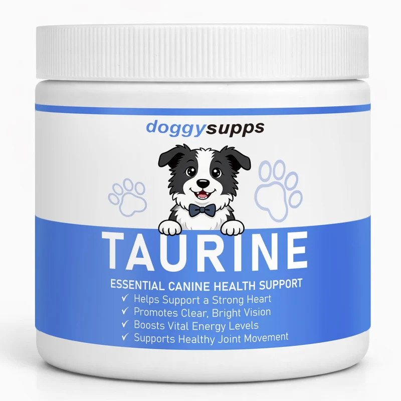 KLUNIZ Doggy Supps Taurine – Poudre Taurine pour Chiens, Sans Odeur, Mélange Facile, 200 g