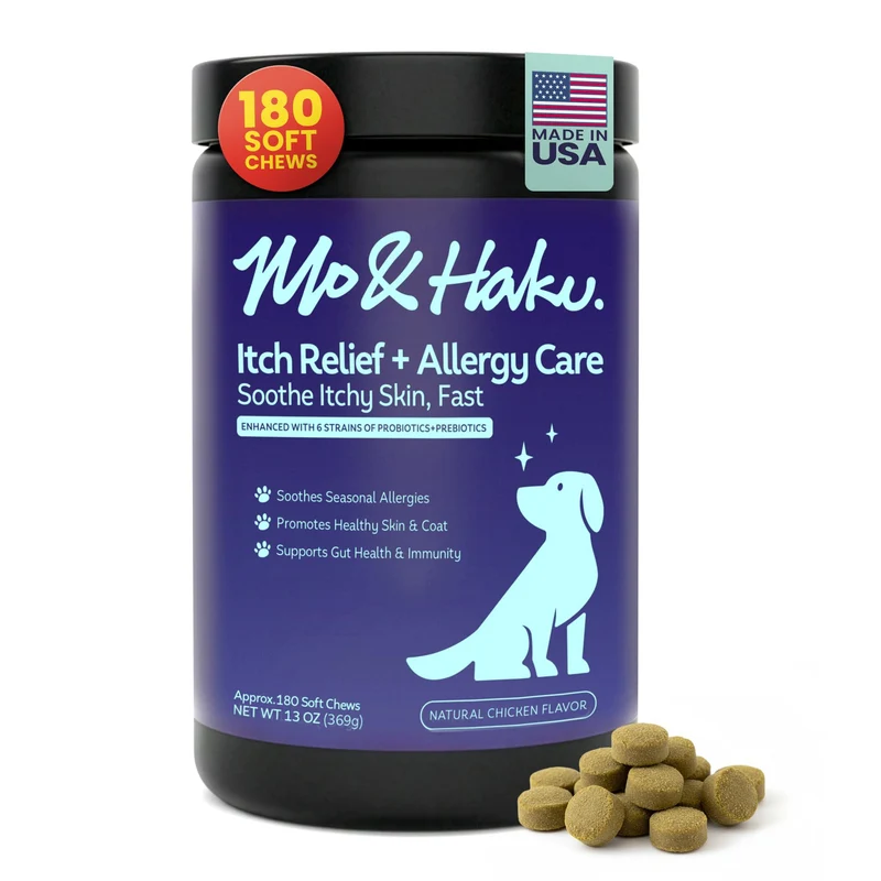 Mo & Haku Bouchées Allergie Chien – 180 bouchées molles, soutien peau et immunité