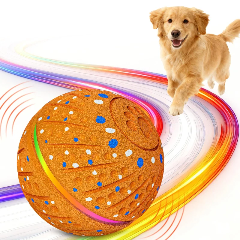Sankell Ball Interactif pour Chiens – Ballon Intelligent Lumineux, E-TPU, 3 Modes, Pour Petits et Moyens