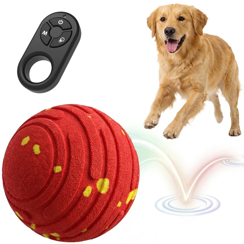 TBC PET Balle Interactive pour Chien – Télécommande, 3 Modes et IPX6