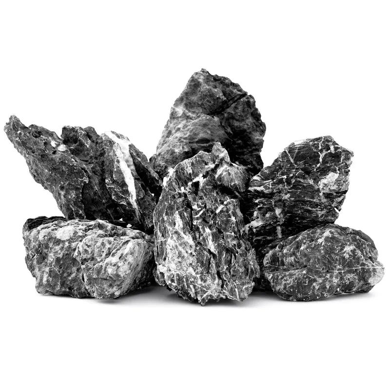 FISCAPE Pierres Seiryu Naturelles Grand Format — Ensemble de 6 Pierres pour Iwagumi, Aquariums et Terrariums