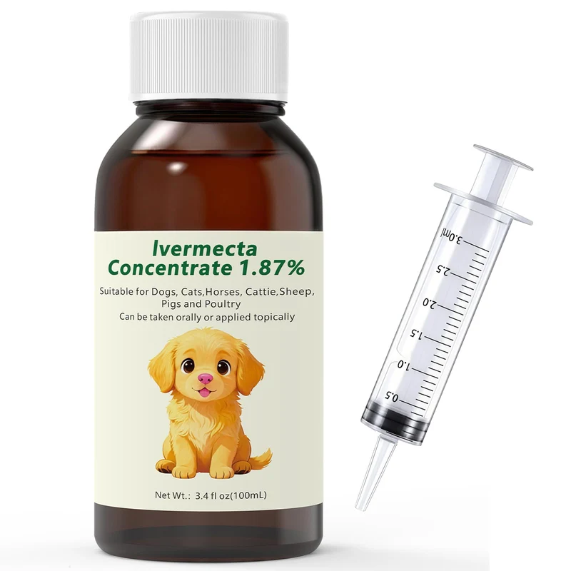 Ajfwm lvermect 100 mL – Vermifuge polyvalent pour chiens, chats et animaux de ferme