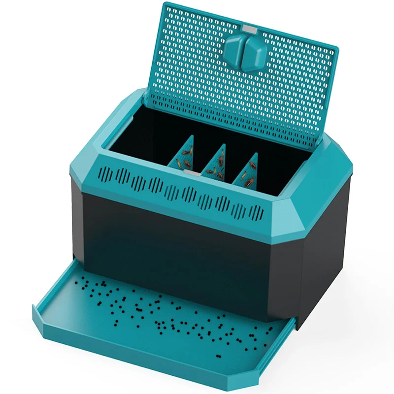 XIGETRAIL Habitat d’insectes – grillons, dubias et vers de farine, rangement et nourrissage pratiques (9,25 po × 6,29 po × 5,7 po)